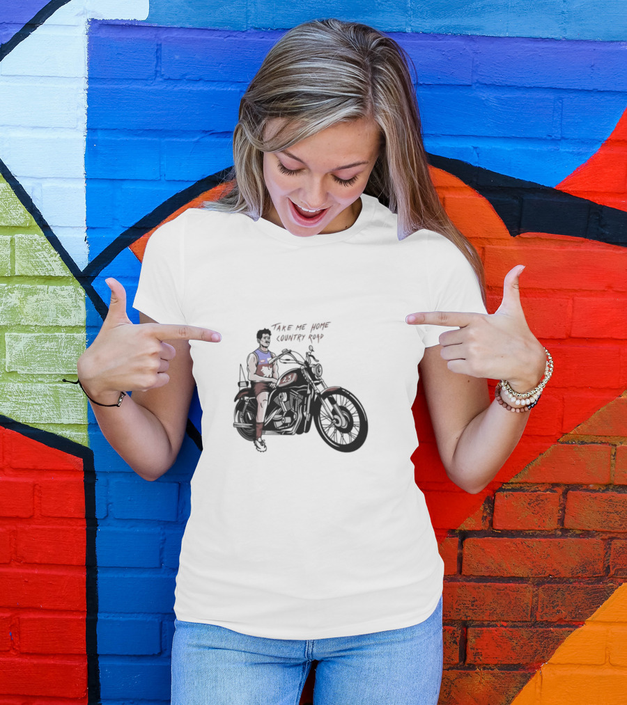 Take Me Home Country Road Motorcycle Rider T-Shirt