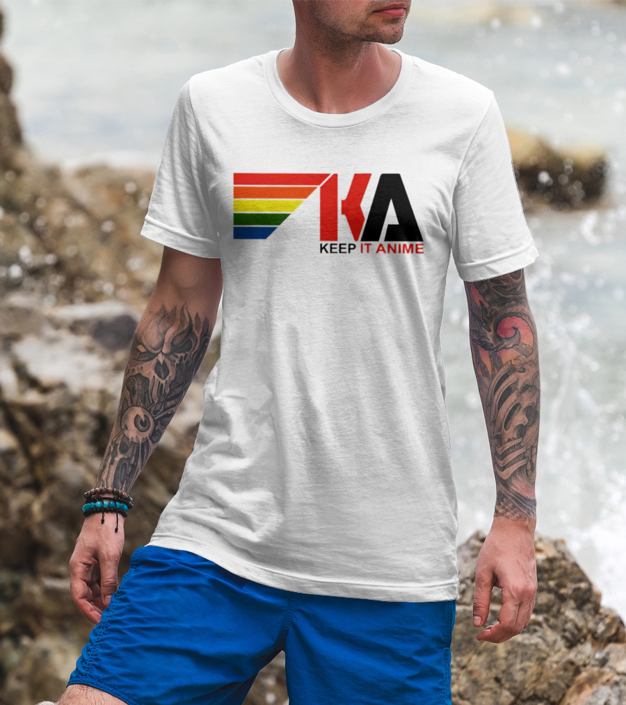 KEEP IT ANIME KA Rainbow Stripes T-Shirt