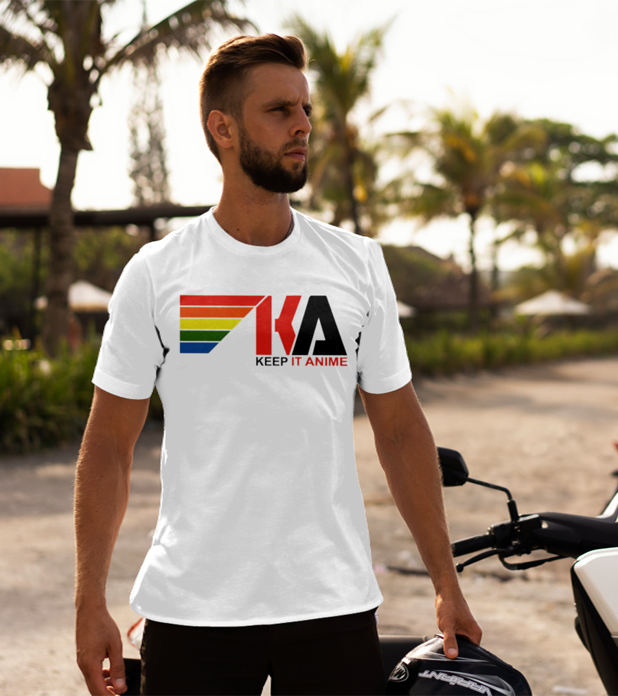 KEEP IT ANIME KA Rainbow Stripes T-Shirt