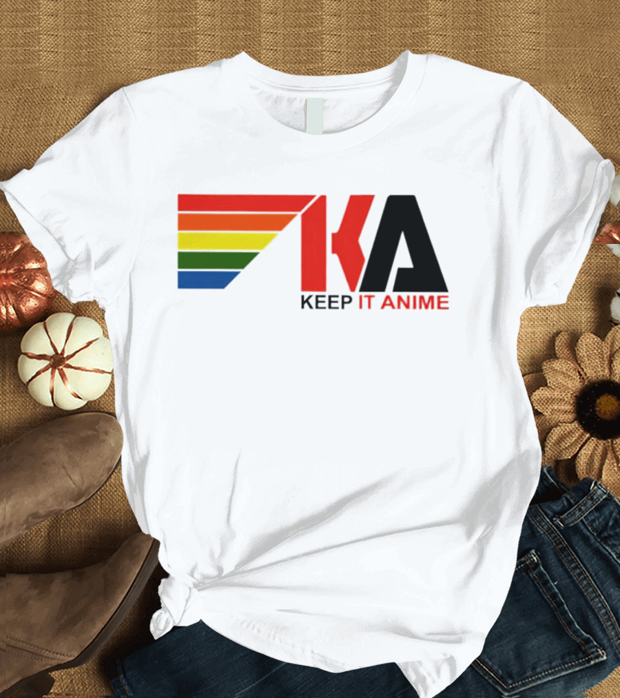 KEEP IT ANIME KA Rainbow Stripes T-Shirt