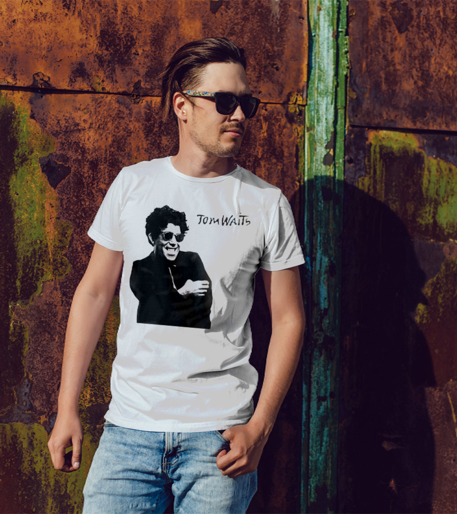 Tom Waits Black And White Sunglasses T-Shirt