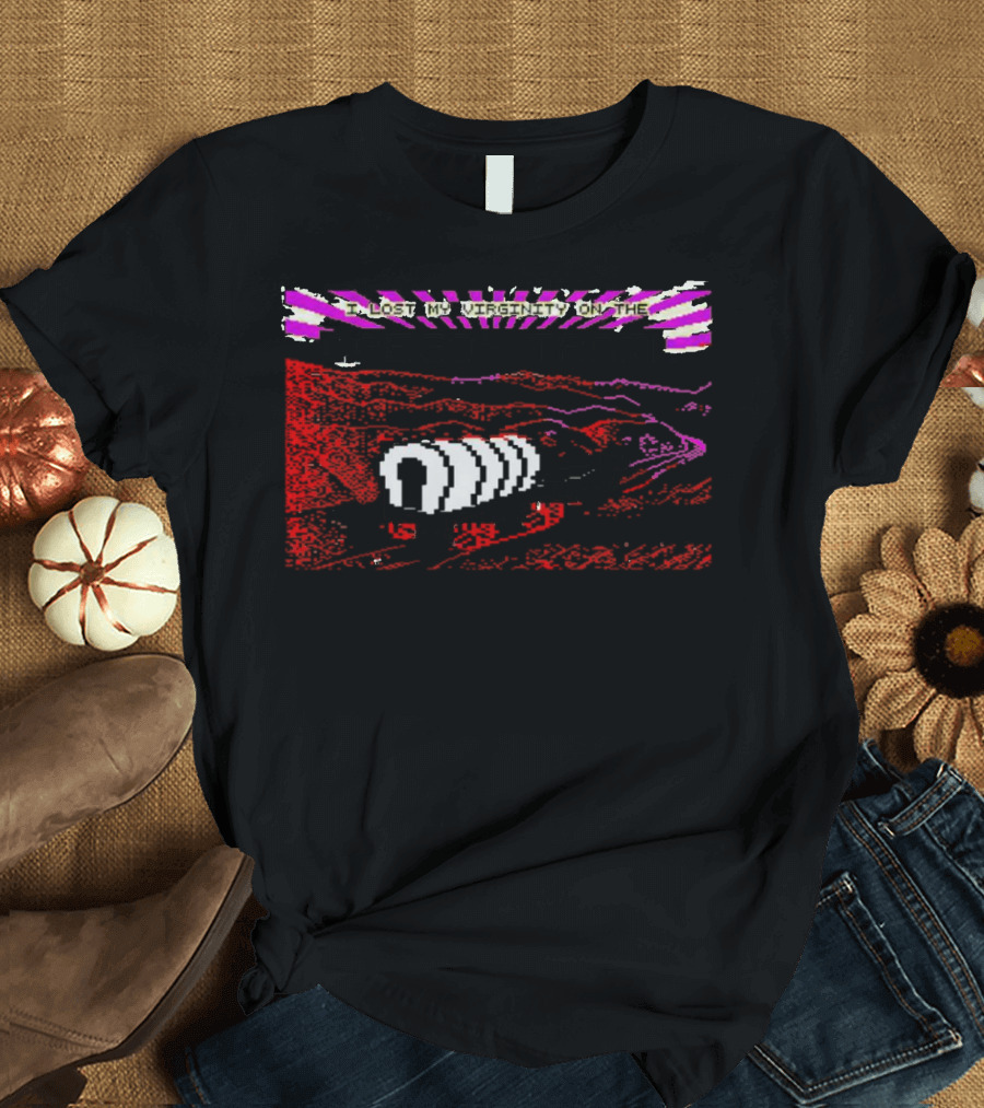 8-Bit Oregon Trail Wagon I Lost My Virginity On The Oregon Trail T-Shirt