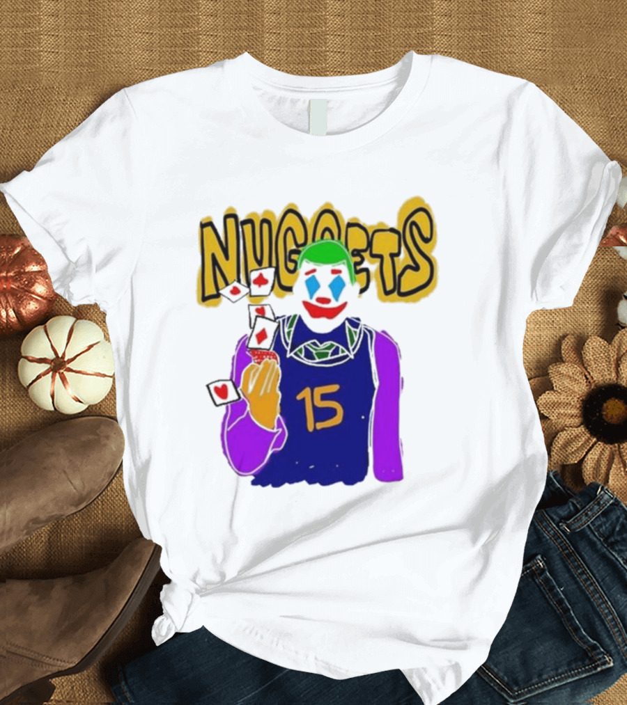Nuggets Clown 15 Nikola Jokic Joker Basketball NBA T-Shirt