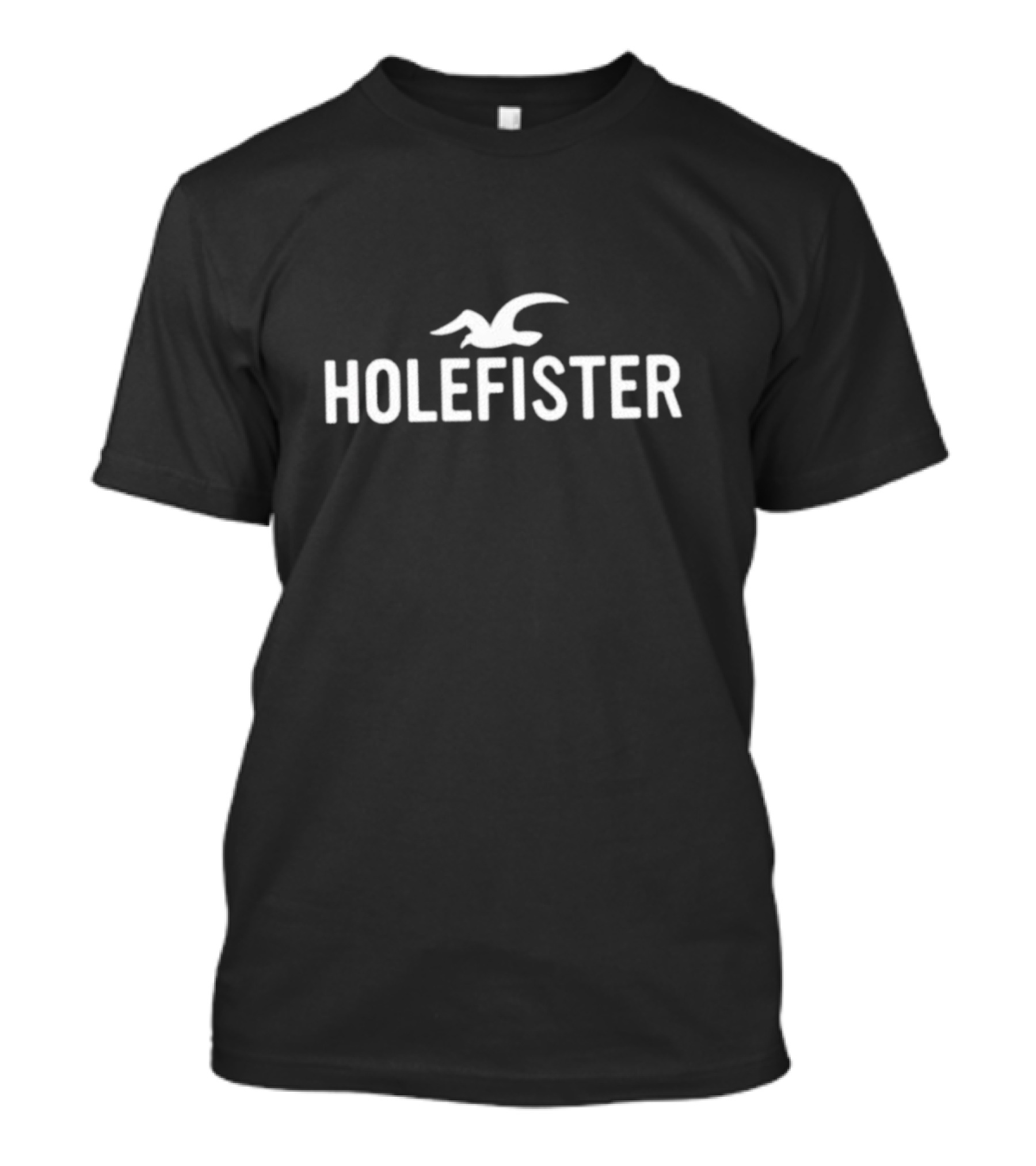 Holefister Parody Logo Graphic With Seagull Bird T-Shirt