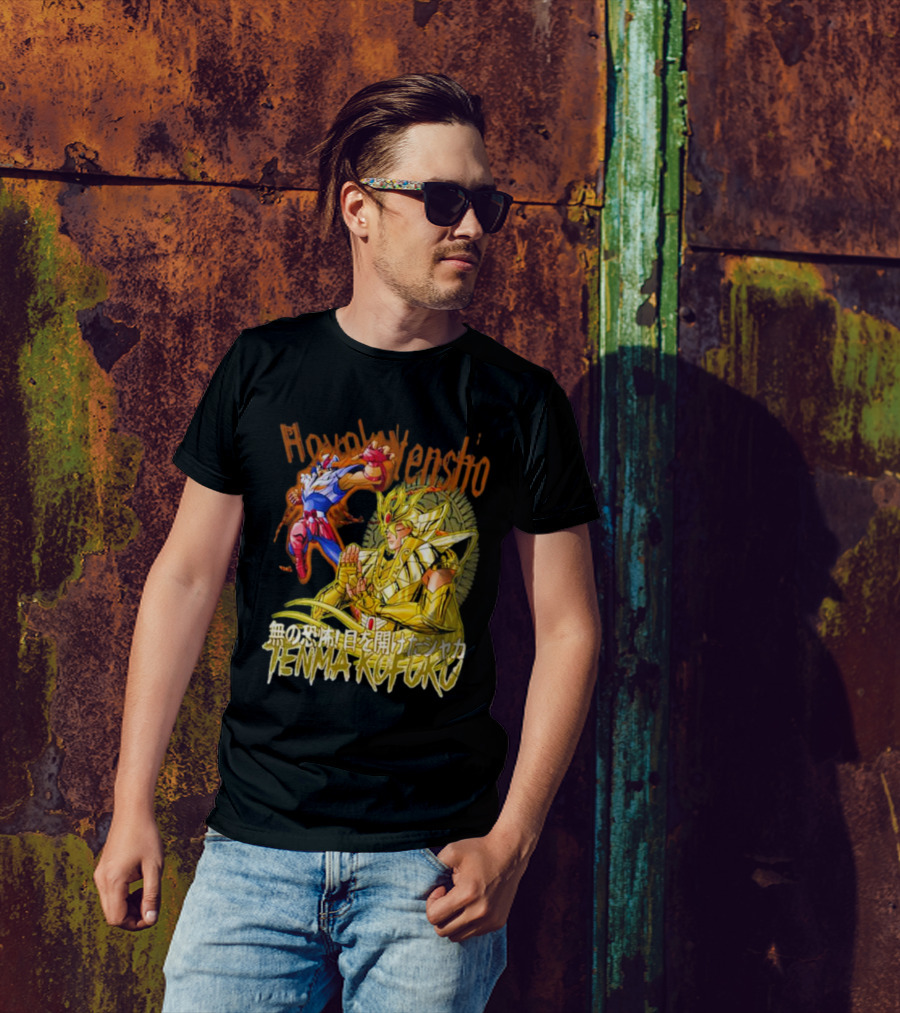 Phoenix Ikki Tenma Kofuku Action Scene Hyaku Ren Sho Saint Seiya T-Shirt