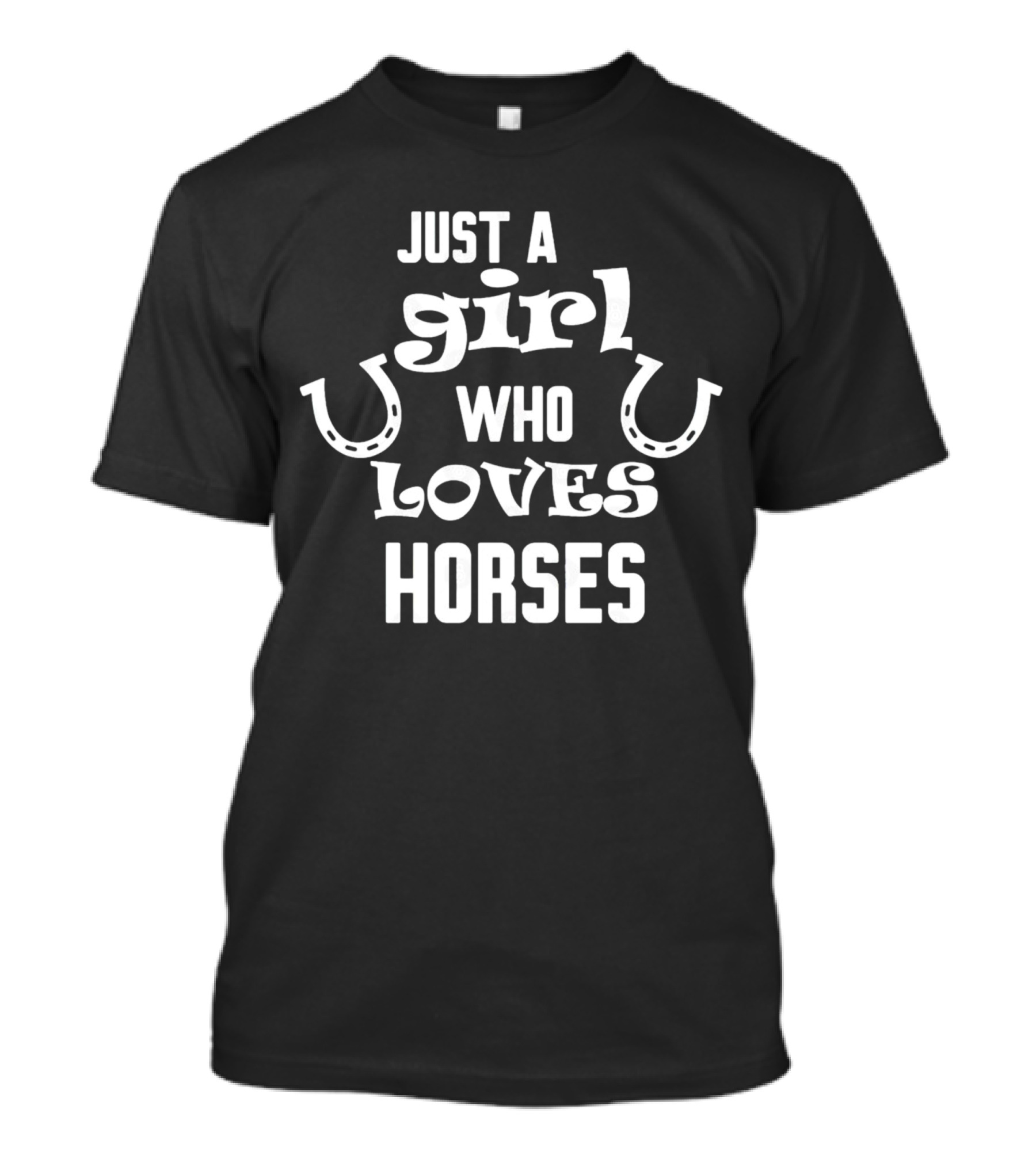 Just A Girl Who Loves Horses With Horseshoes T-Shirt