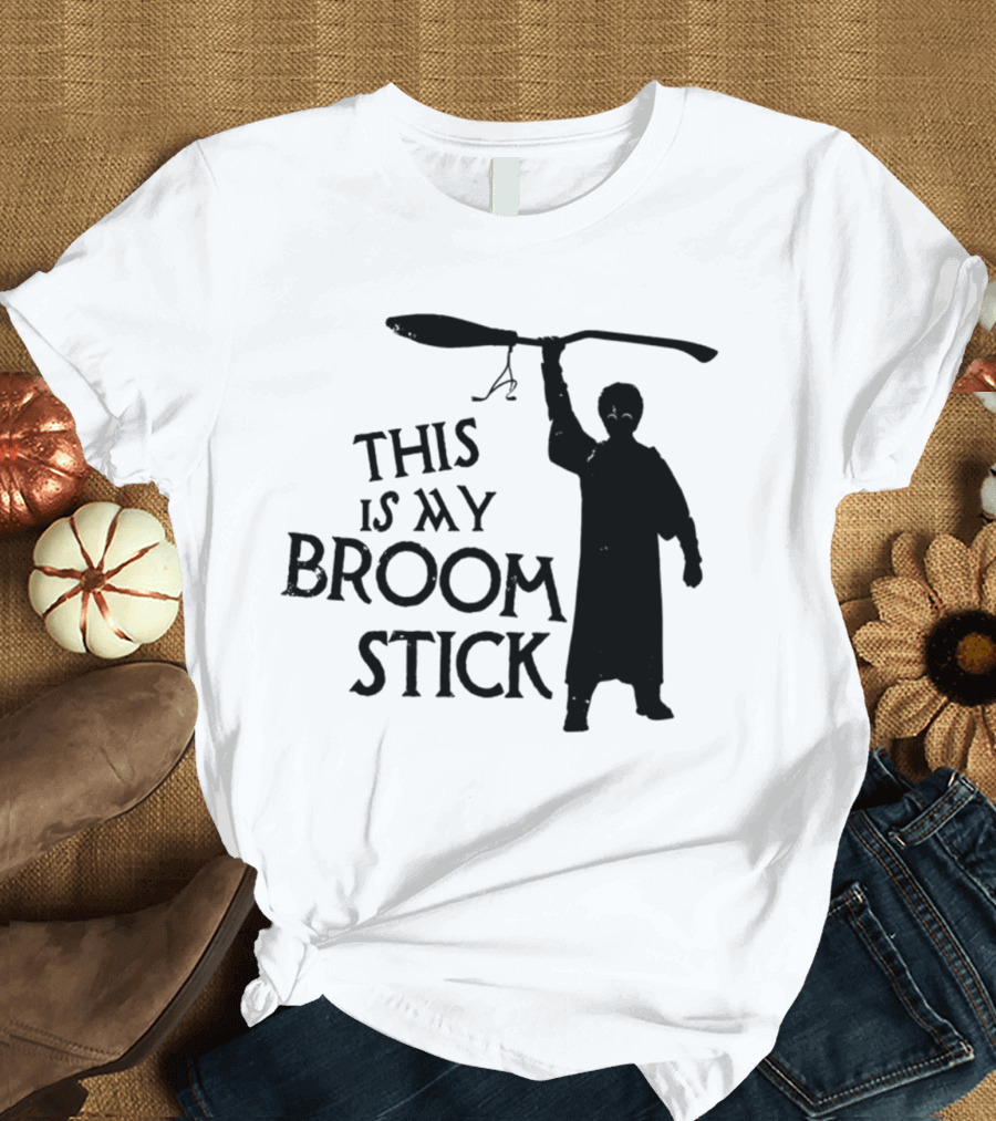 This Is My Broom Stick Silhouette Wizard T-Shirt