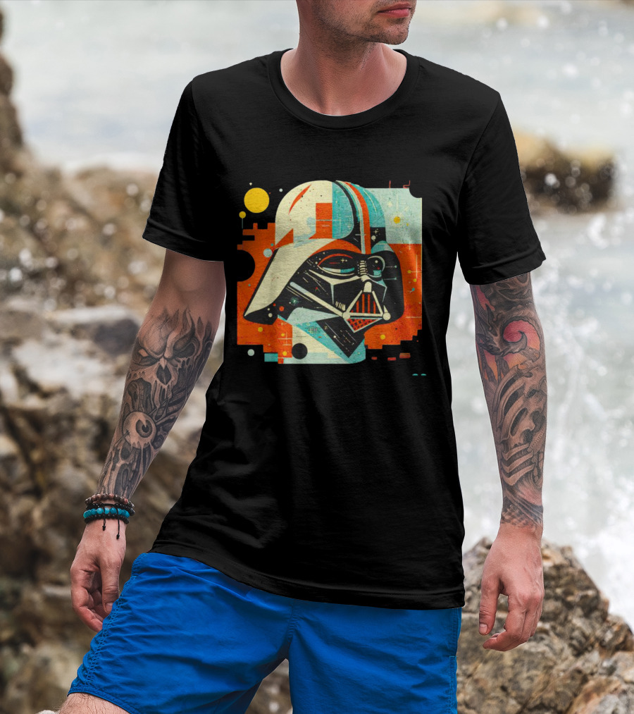 Darth Vader Dark Helmet Pop Art Retro T-Shirt