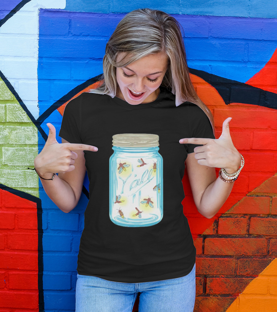 Y’all Kyforky Fireflies In Mason Jar T-Shirt