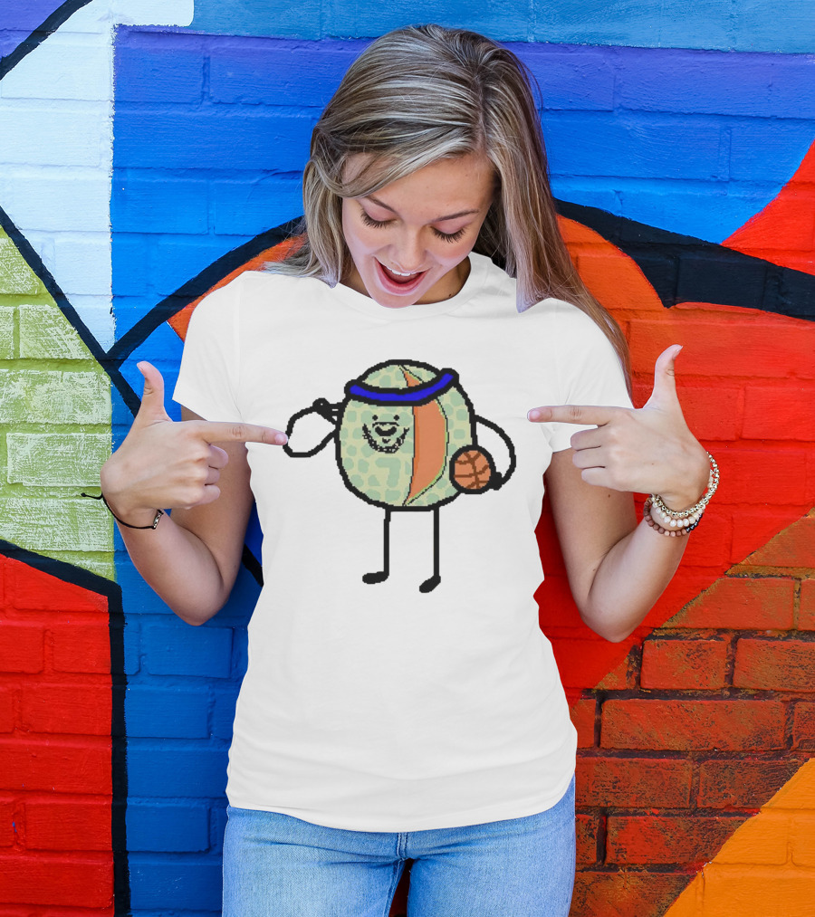 Carmelon Anthony Melon Basketball Figure With Blue Headband And Ball T-Shirt