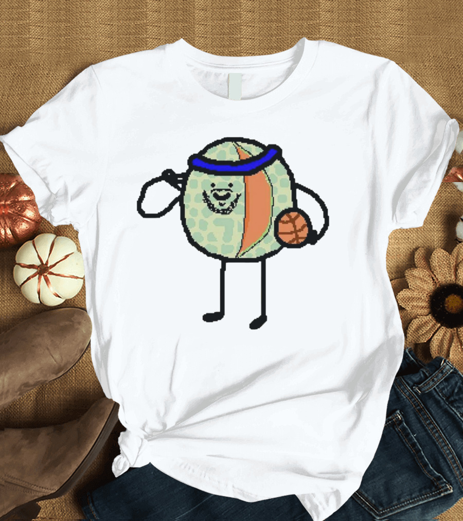 Carmelon Anthony Melon Basketball Figure With Blue Headband And Ball T-Shirt