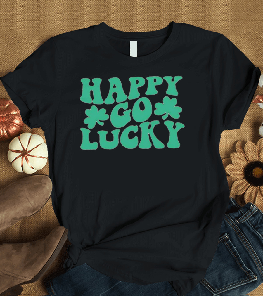 Happy Go Lucky Shamrock St. Patrick’s Day T-Shirt