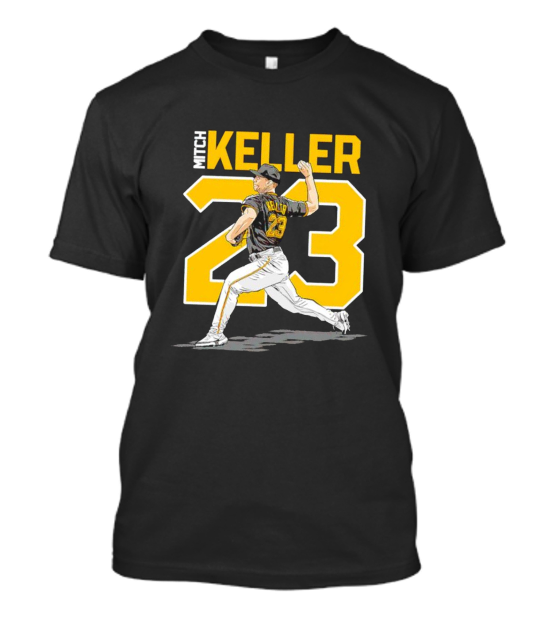 Mitch Keller 23 Pittsburgh Pirates Pitching Action T-Shirt