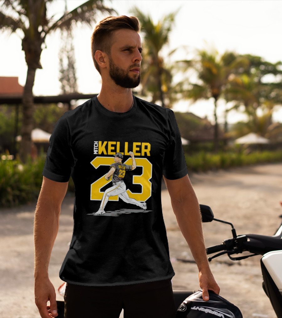 Mitch Keller 23 Pittsburgh Pirates Pitching Action T-Shirt