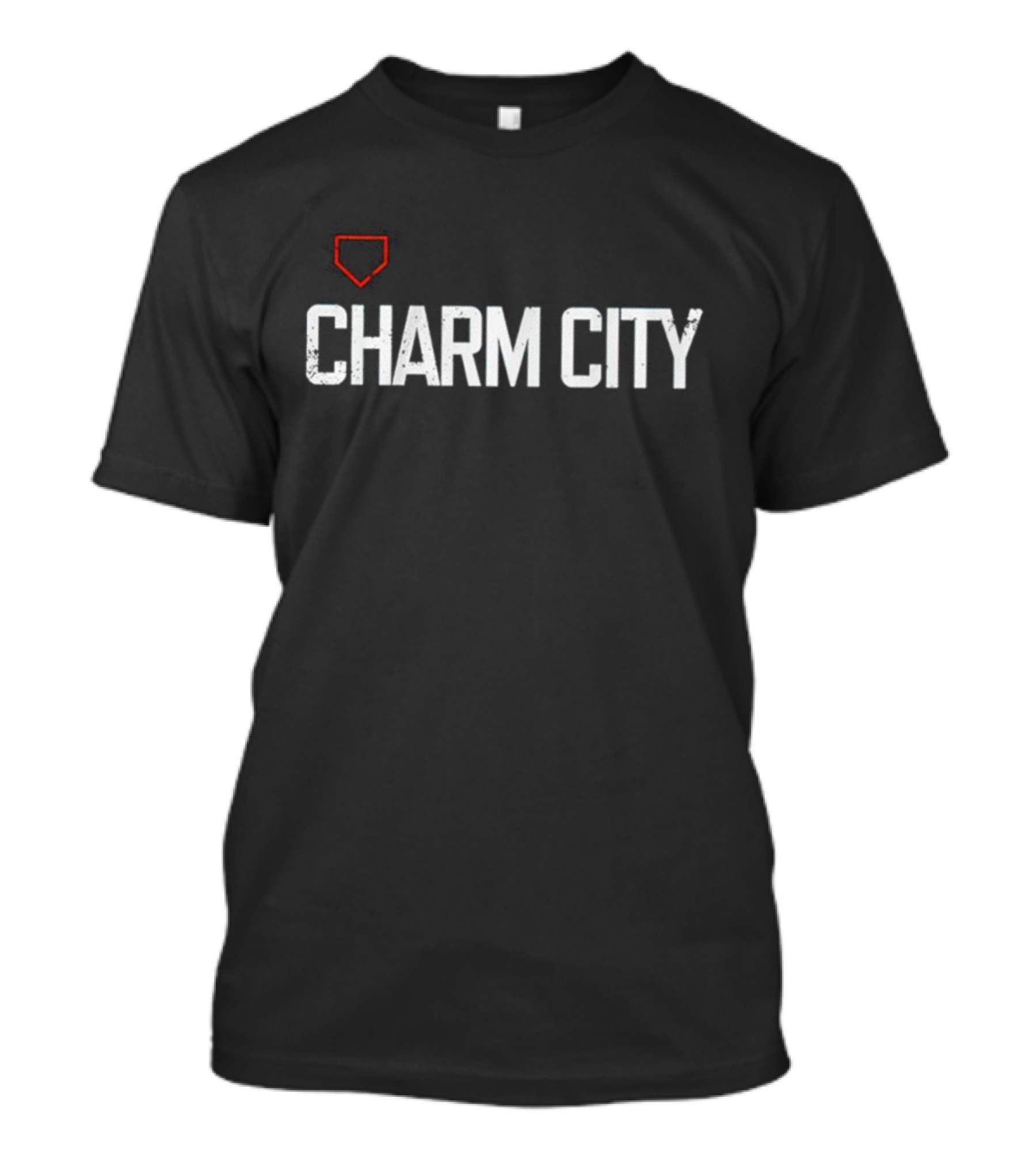 Charm City Baltimore Orioles Iconic Baseball Home Plate T-Shirt