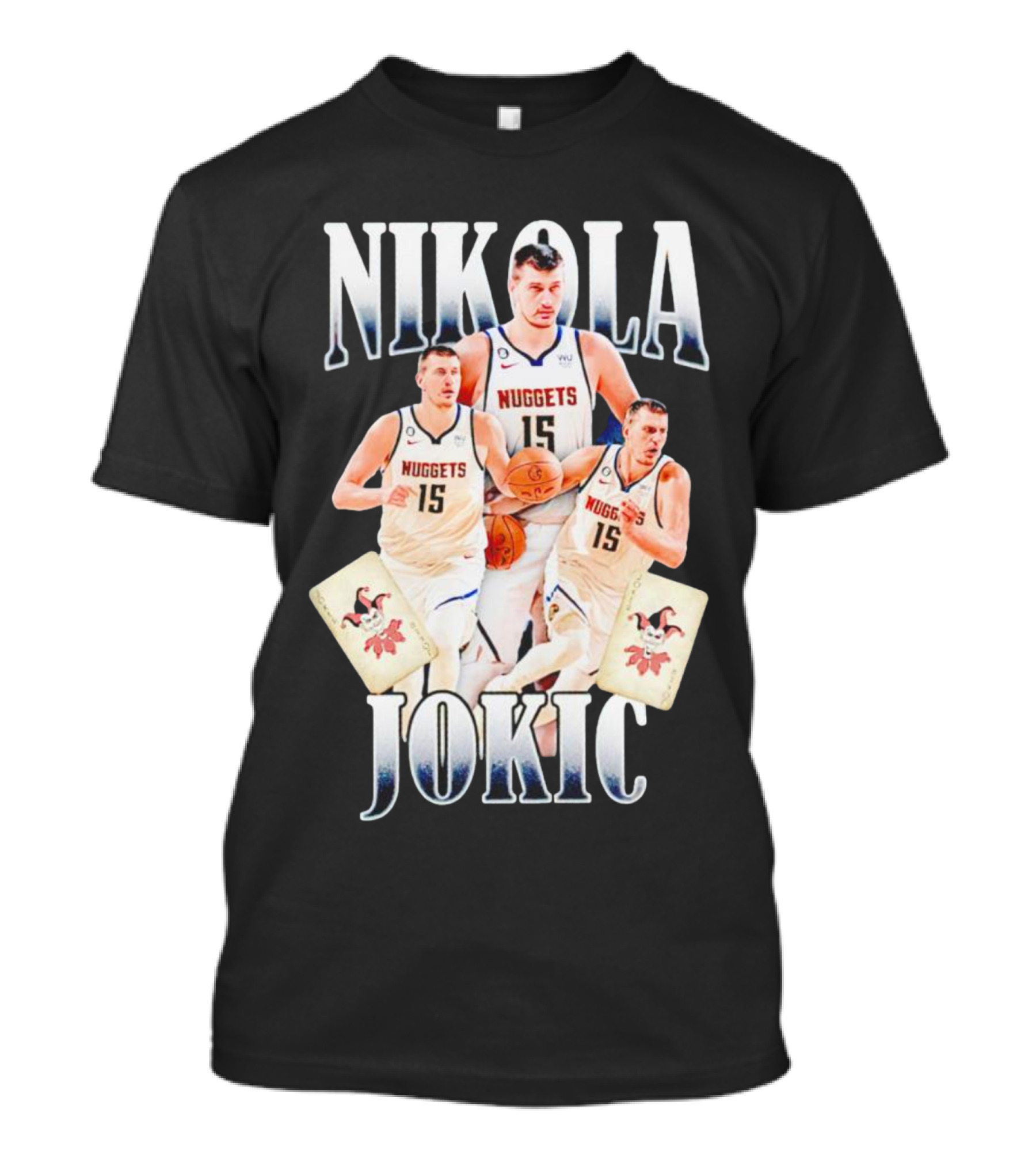 Nikola Jokic Nuggets NBA Joker Playing Cards T-Shirt