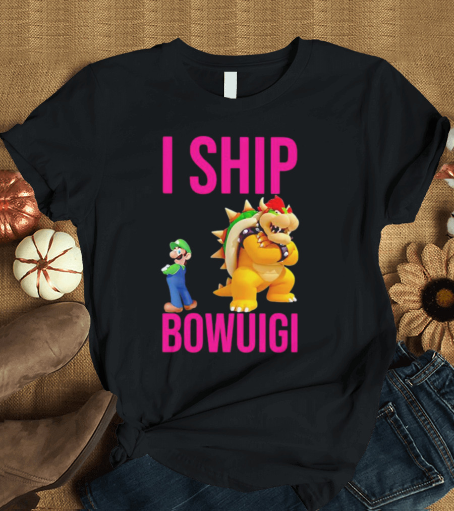 I Ship Bowuigi Super Mario Luigi Bowser T-Shirt