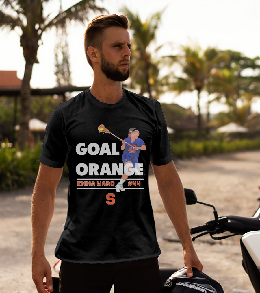 Syracuse Orange Emma Ward #44 Goal Orange Lacrosse T-Shirt