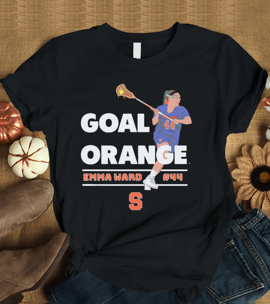 Syracuse Orange Emma Ward #44 Goal Orange Lacrosse T-Shirt