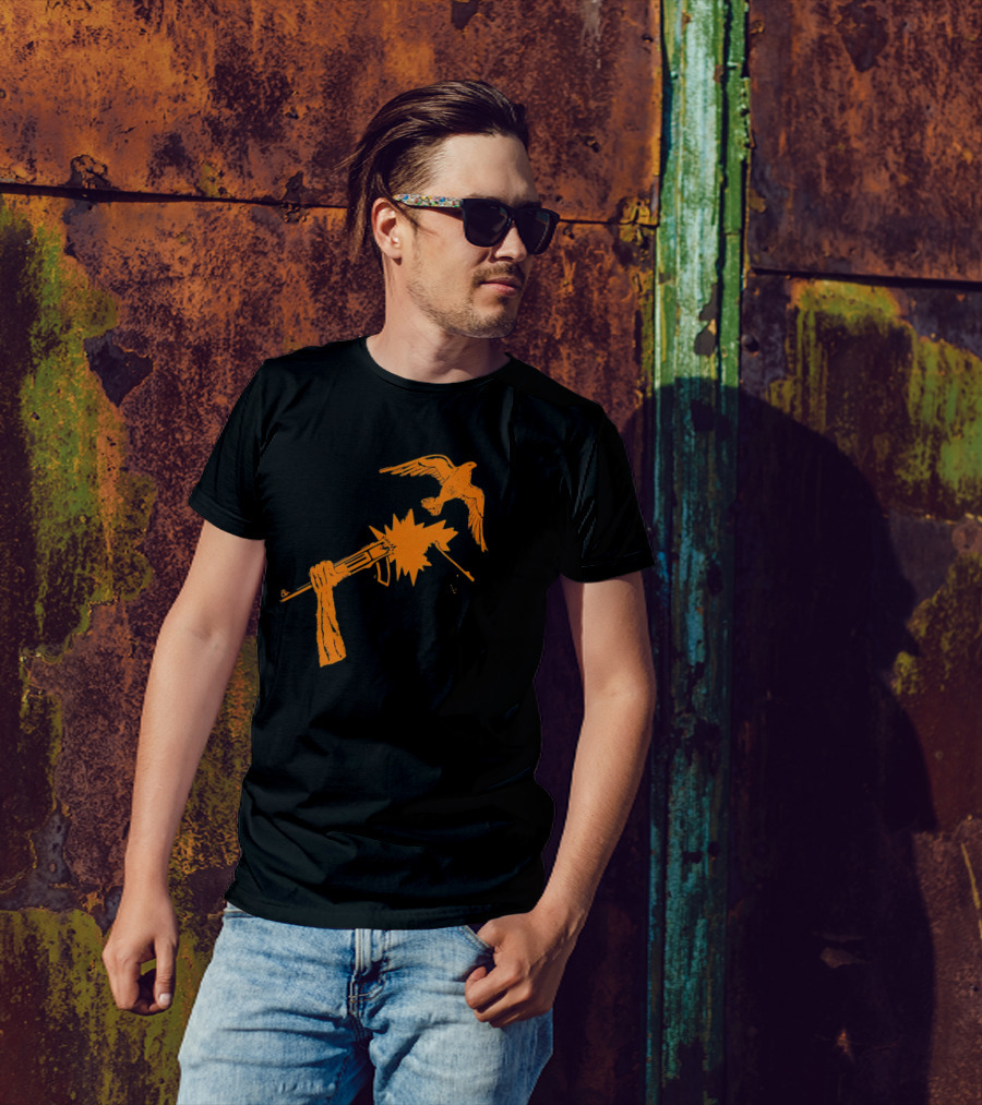 Anti War Gun And Dove Explosive Encounter T-Shirt