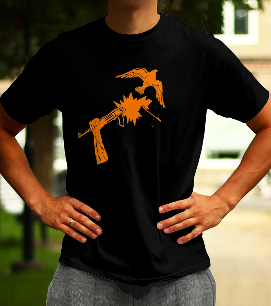 Anti War Gun And Dove Explosive Encounter T-Shirt