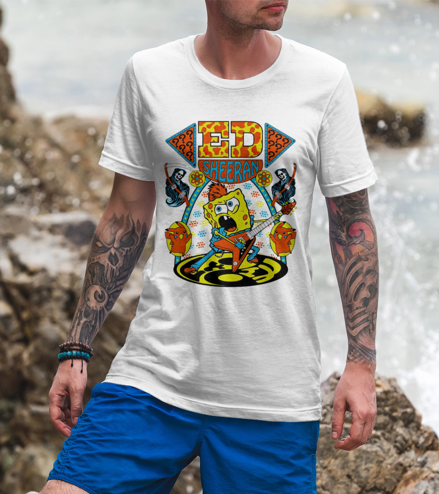 Ed Sheeran Spongebob Rock Band Fusion T-Shirt