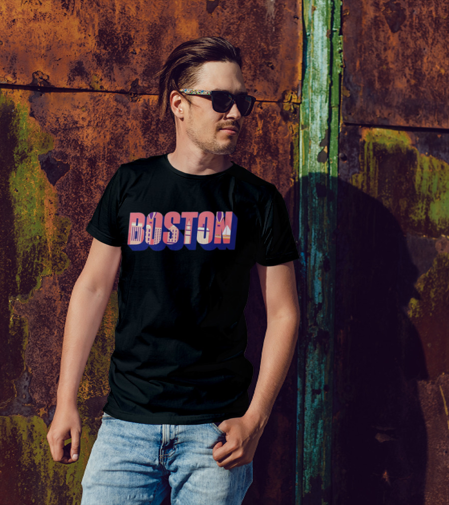 Boston City Landmarks Boston T-Shirt