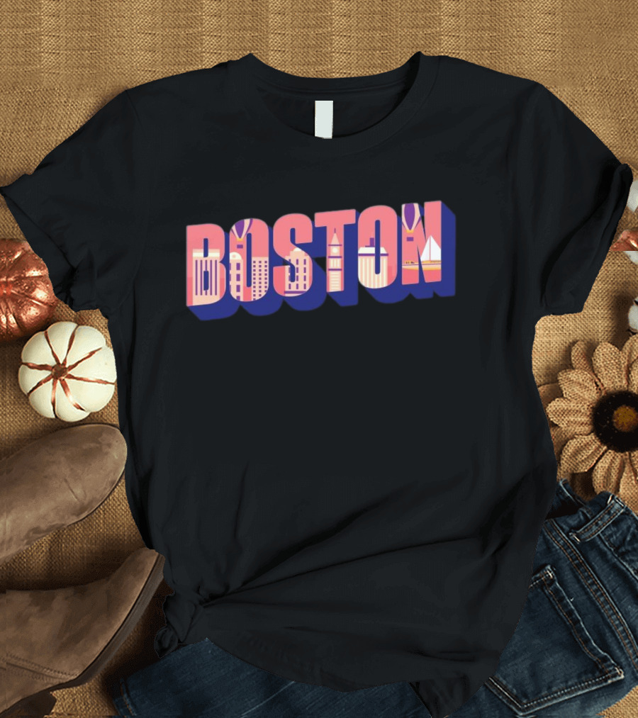 Boston City Landmarks Boston T-Shirt