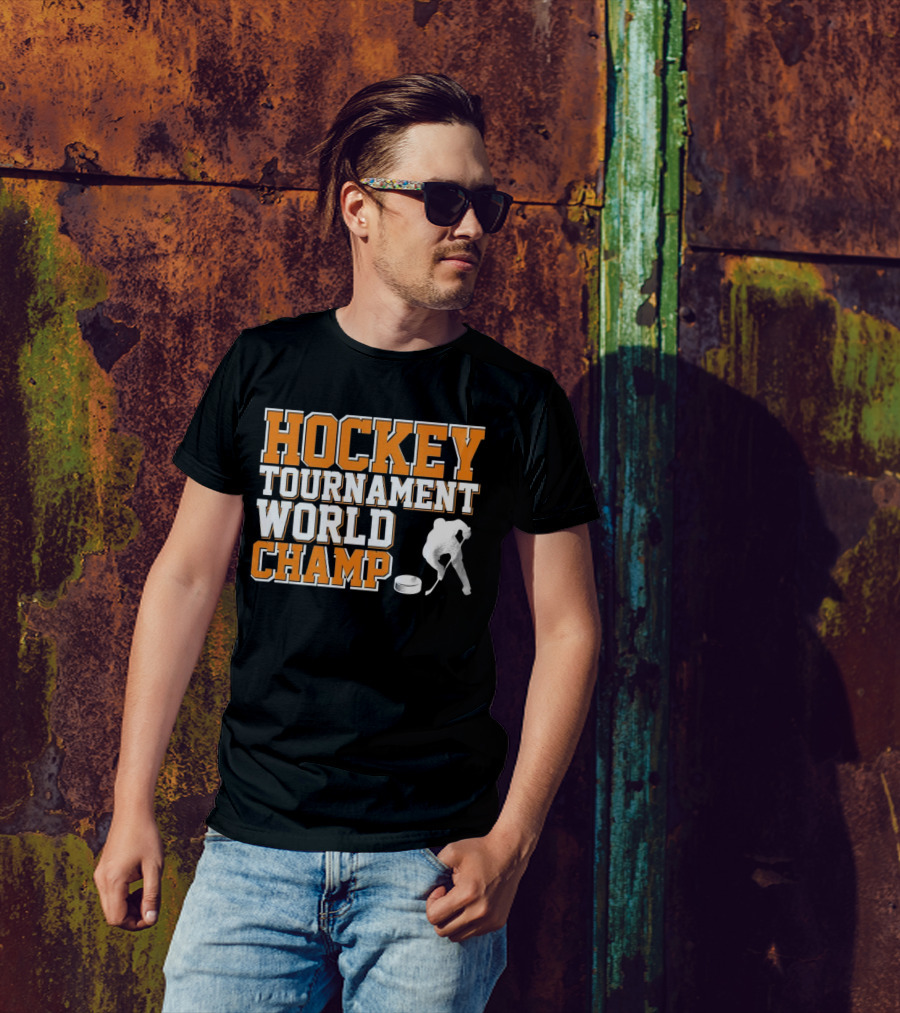 Hockey Tournament World Champ Sunset T-Shirt