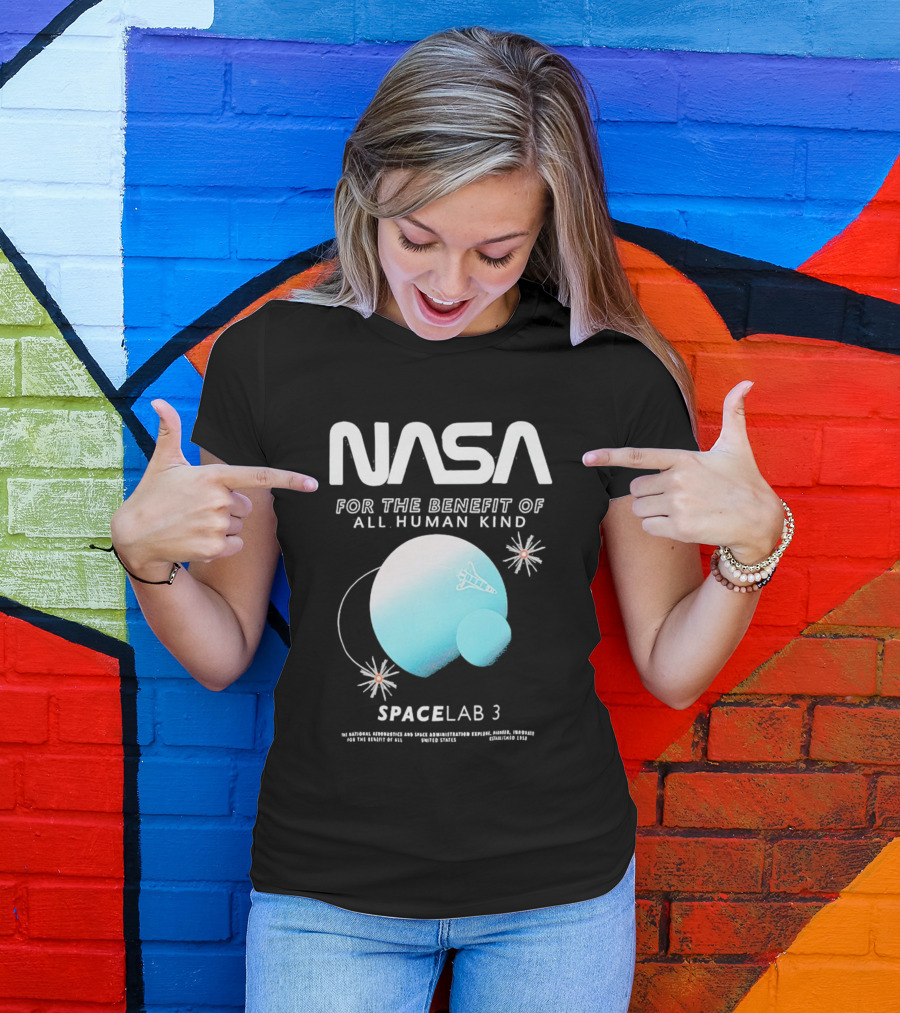 NASA Spacelab 3 For The Benefit Of All Human Kind T-Shirt