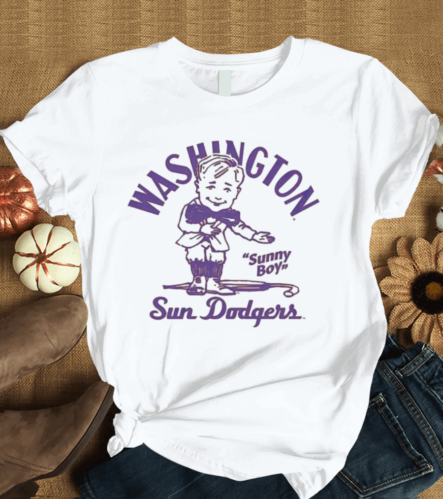 Washington Huskies Sunny Boy Sun Dodgers T-Shirt