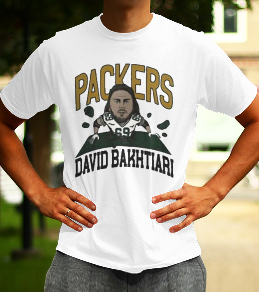 Packers David Bakhtiari Caricature T-Shirt