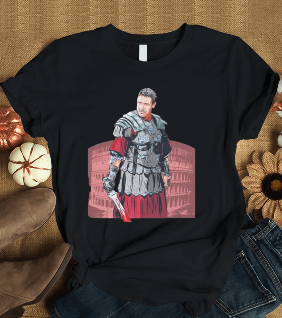 Russell Crowe Gladiator Paul Cemmick Colosseum T-Shirt