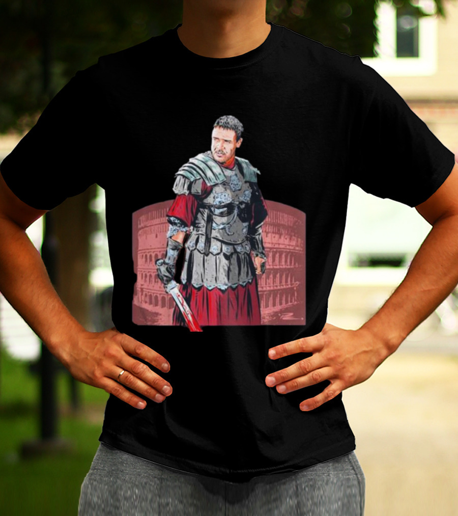 Russell Crowe Gladiator Paul Cemmick Colosseum T-Shirt