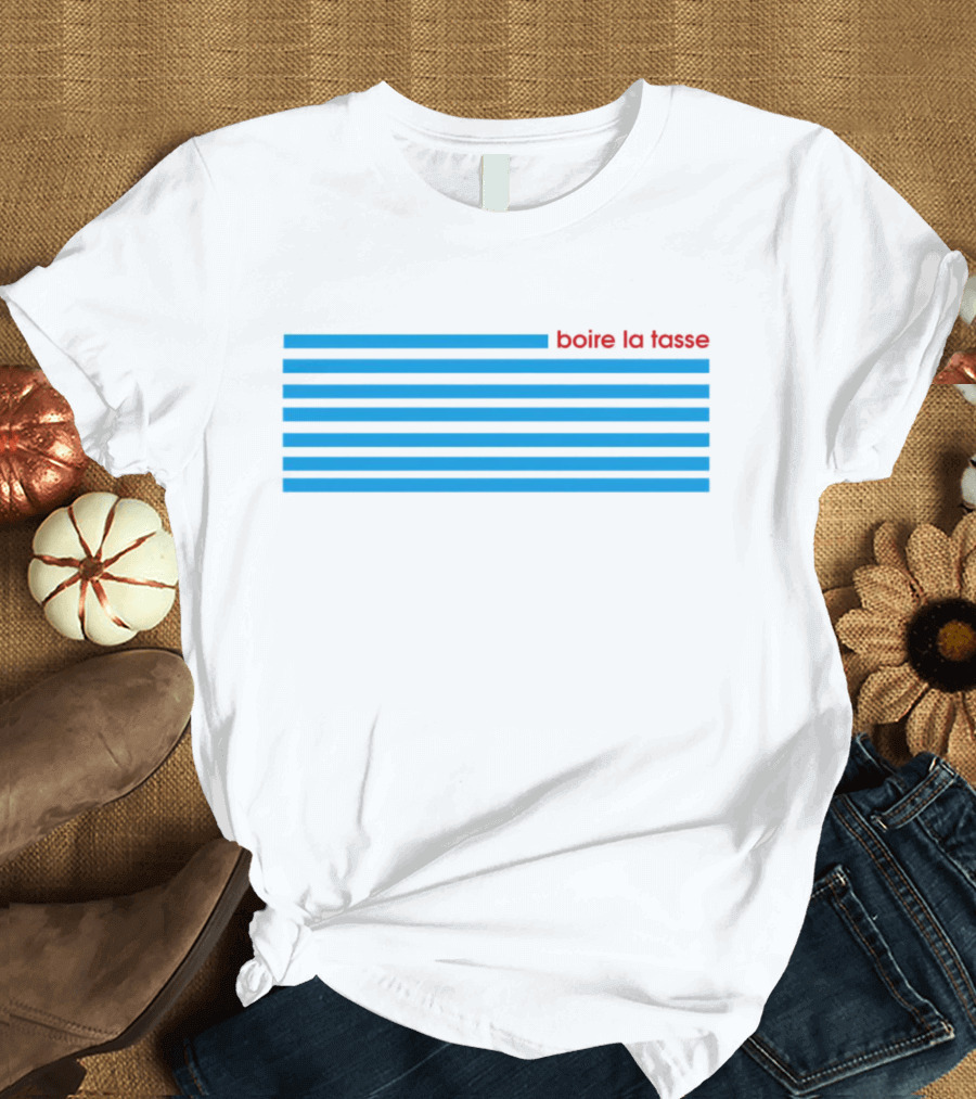 Boire La Tasse Striped Minimalist T-Shirt