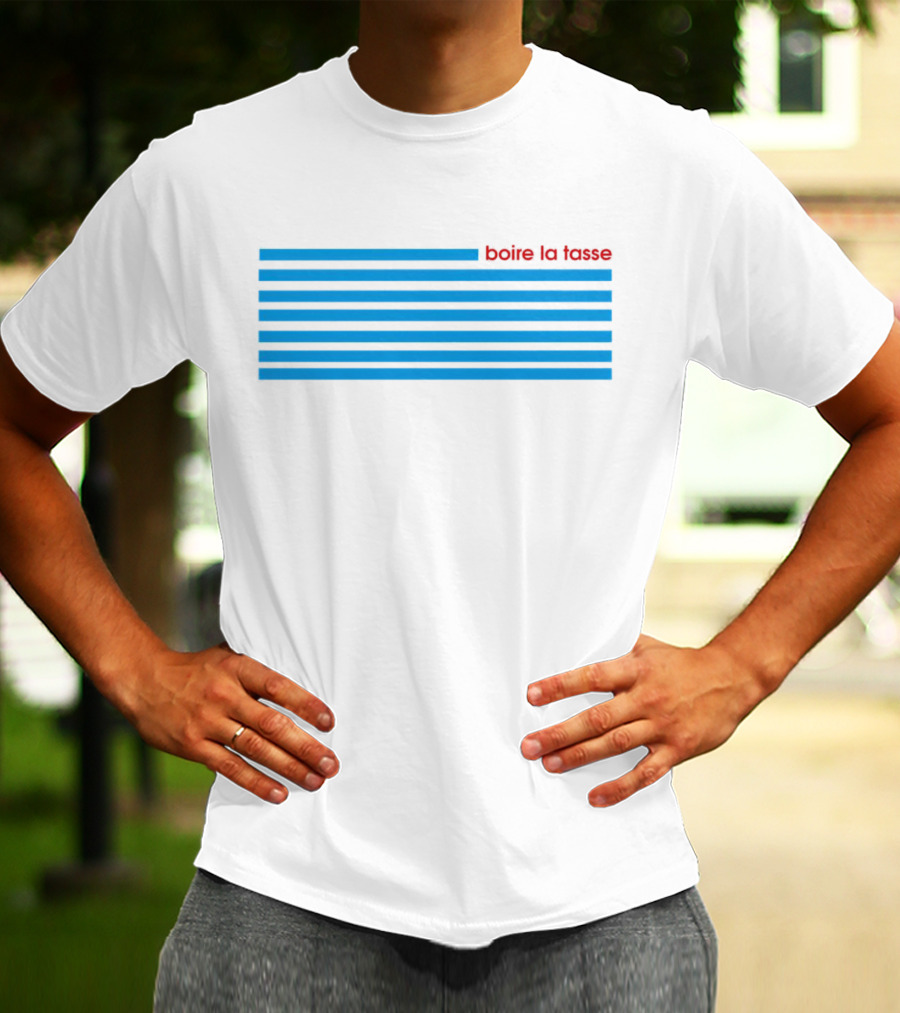 Boire La Tasse Striped Minimalist T-Shirt