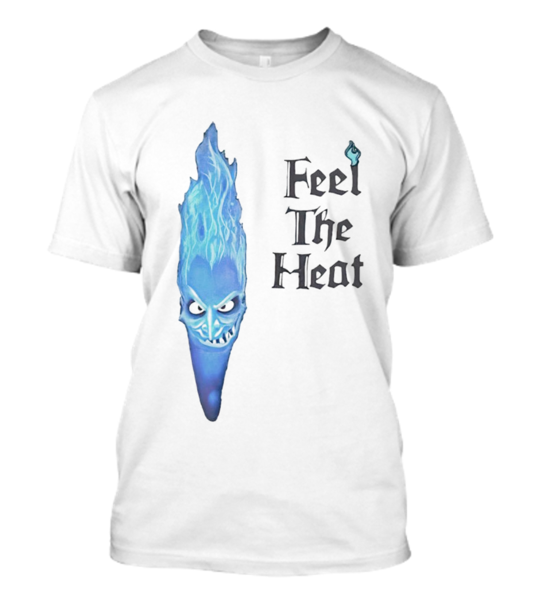 Hades Feel The Heat Blue Flame Head T-Shirt