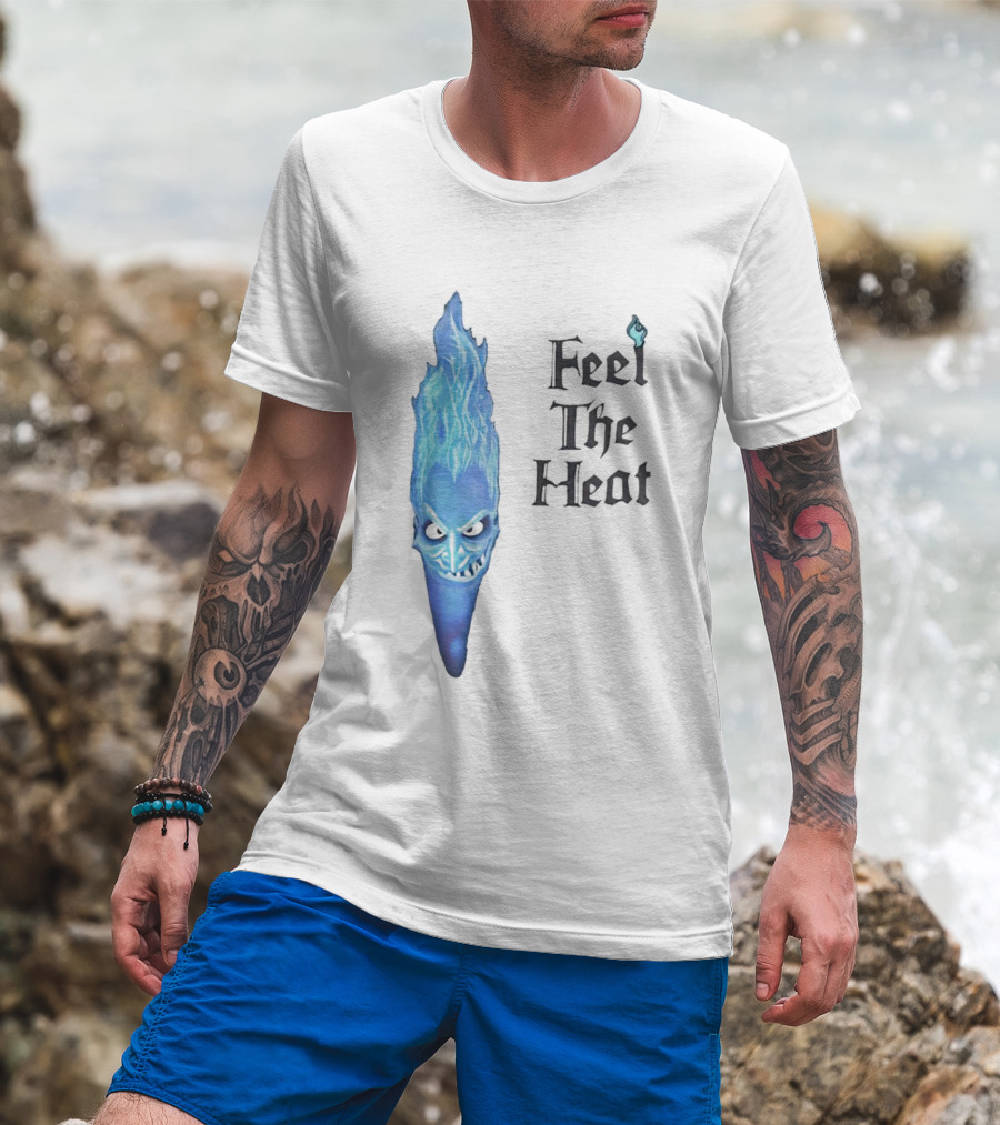 Hades Feel The Heat Blue Flame Head T-Shirt