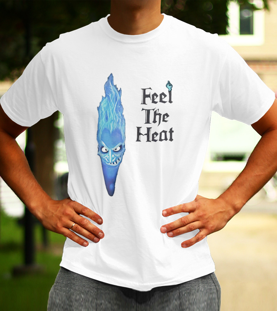 Hades Feel The Heat Blue Flame Head T-Shirt