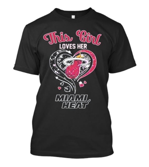 This Girl Loves Her Miami Heat Heart T-Shirt