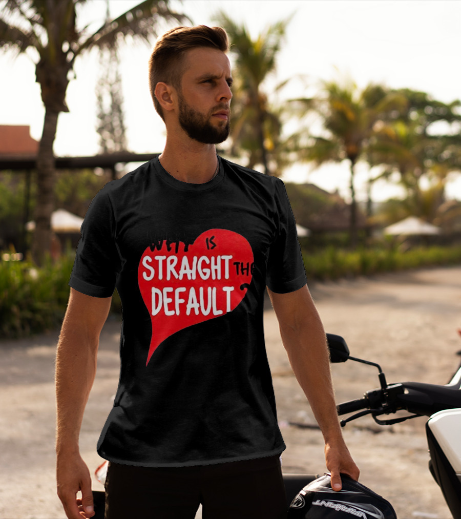 Why Is Straight The Default Question Heart T-Shirt
