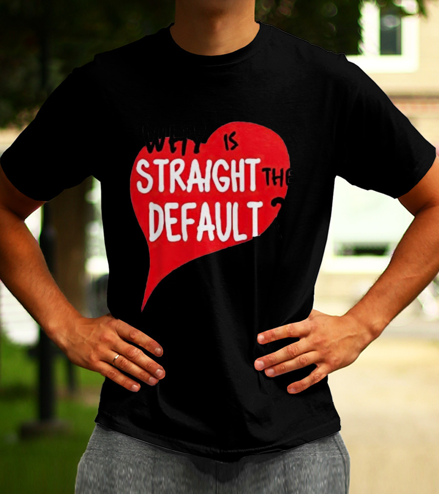 Why Is Straight The Default Question Heart T-Shirt