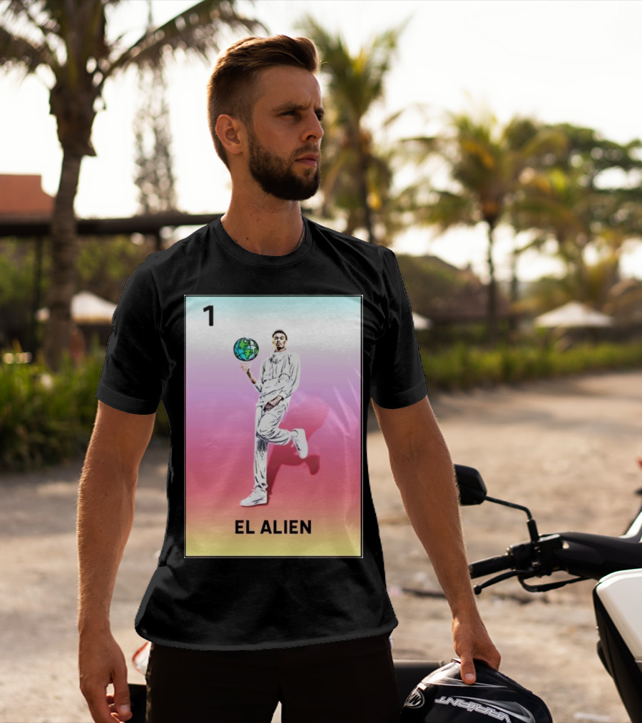 1 El Alien Basketball Earth Ball T-Shirt