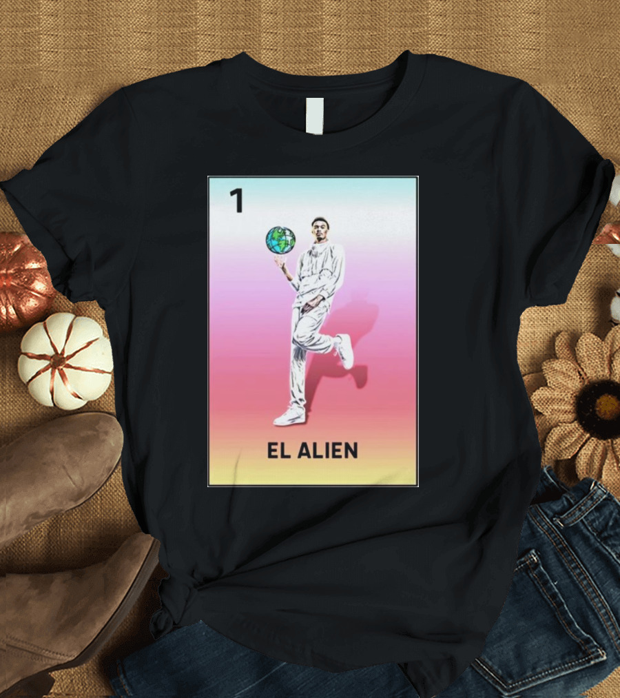 1 El Alien Basketball Earth Ball T-Shirt