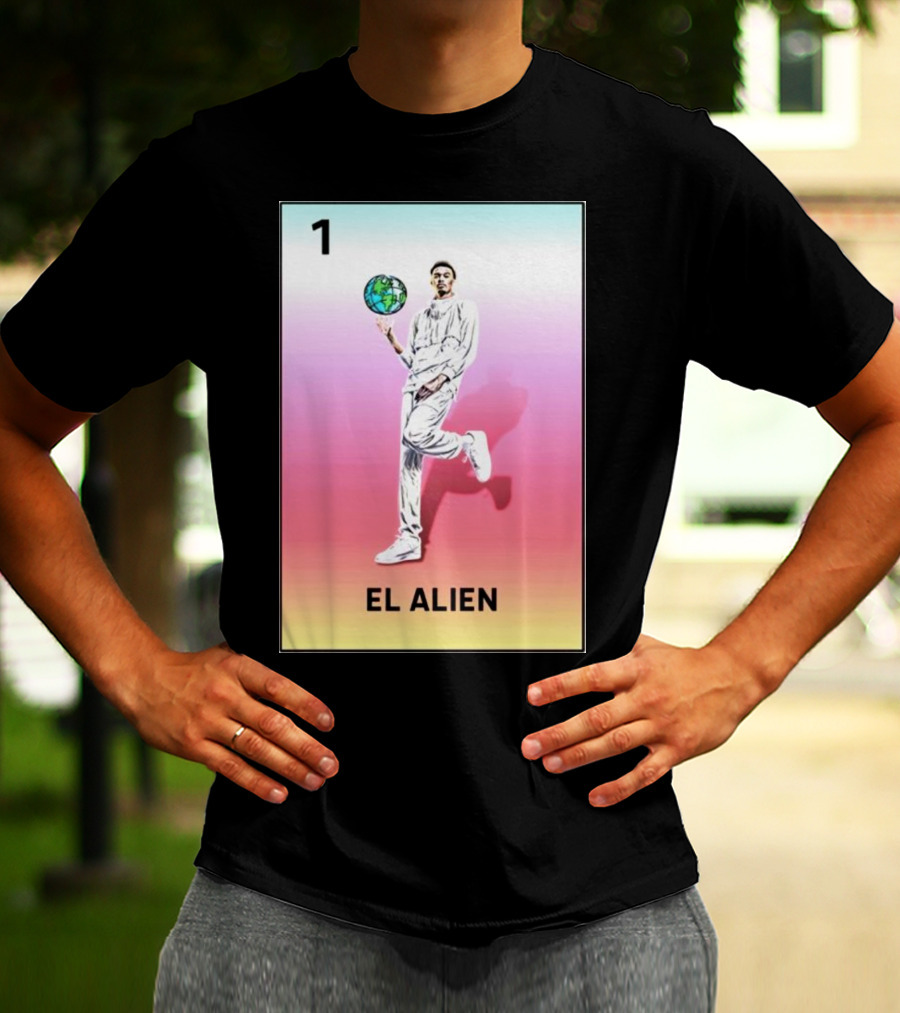 1 El Alien Basketball Earth Ball T-Shirt