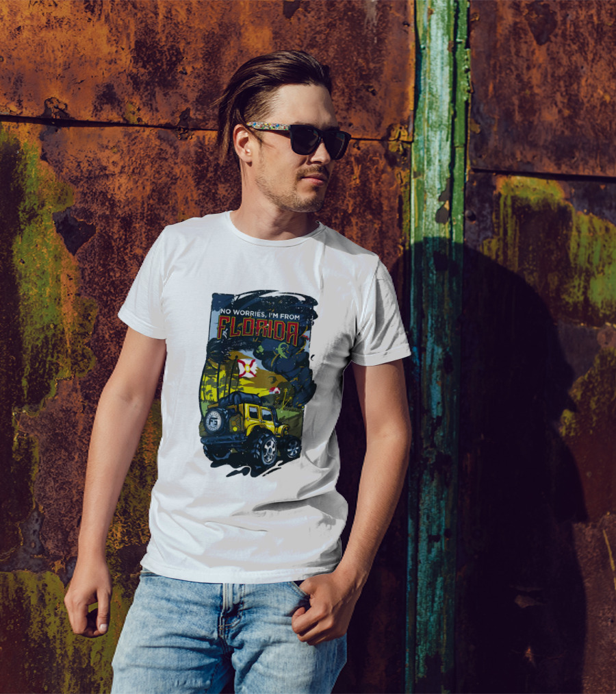 No Worries I'm From Florida Off-Road Adventure Jeep Tornado T-Shirt