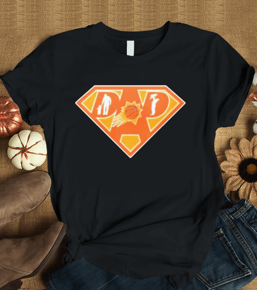 Phoenix Suns Super Dad Basketball Emblem Family Hero T-Shirt