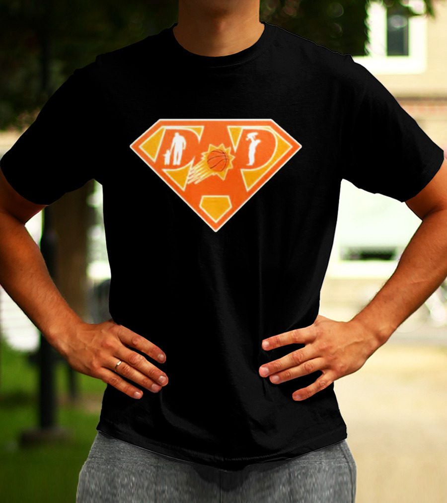 Phoenix Suns Super Dad Basketball Emblem Family Hero T-Shirt