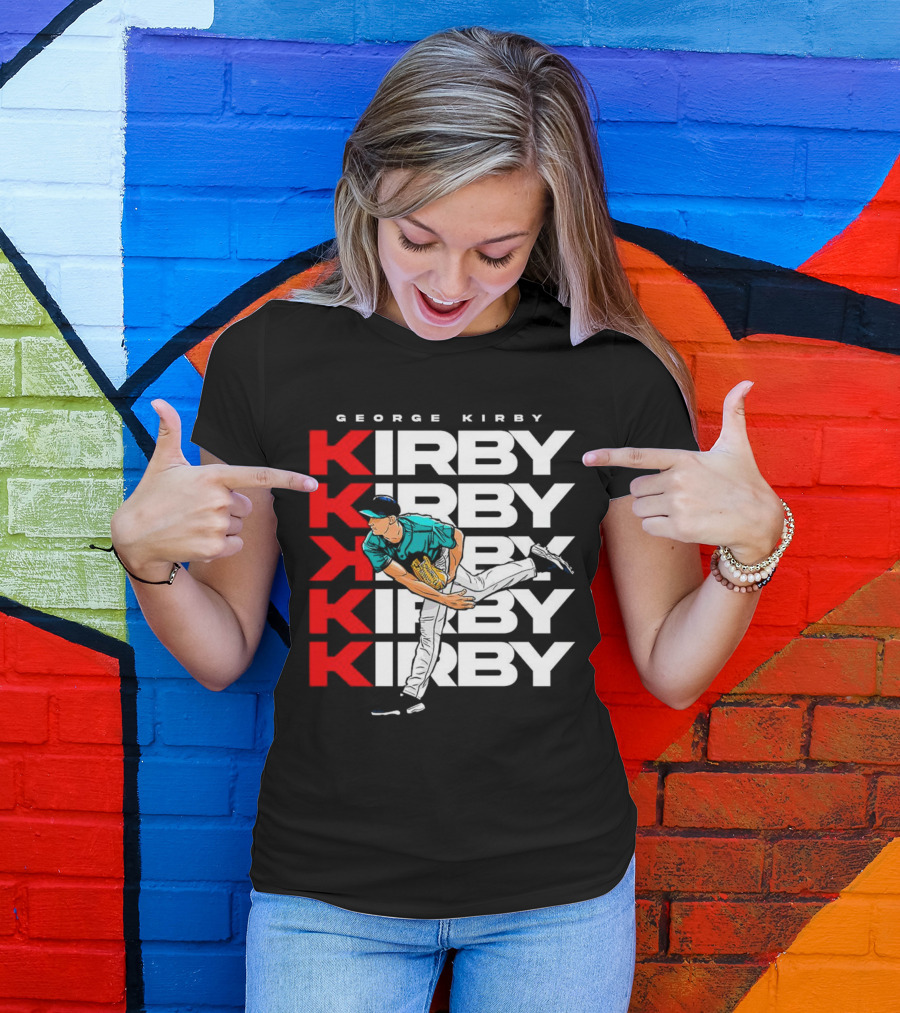 George Kirby Pitching Seattle Mariners K Strikeout T-Shirt