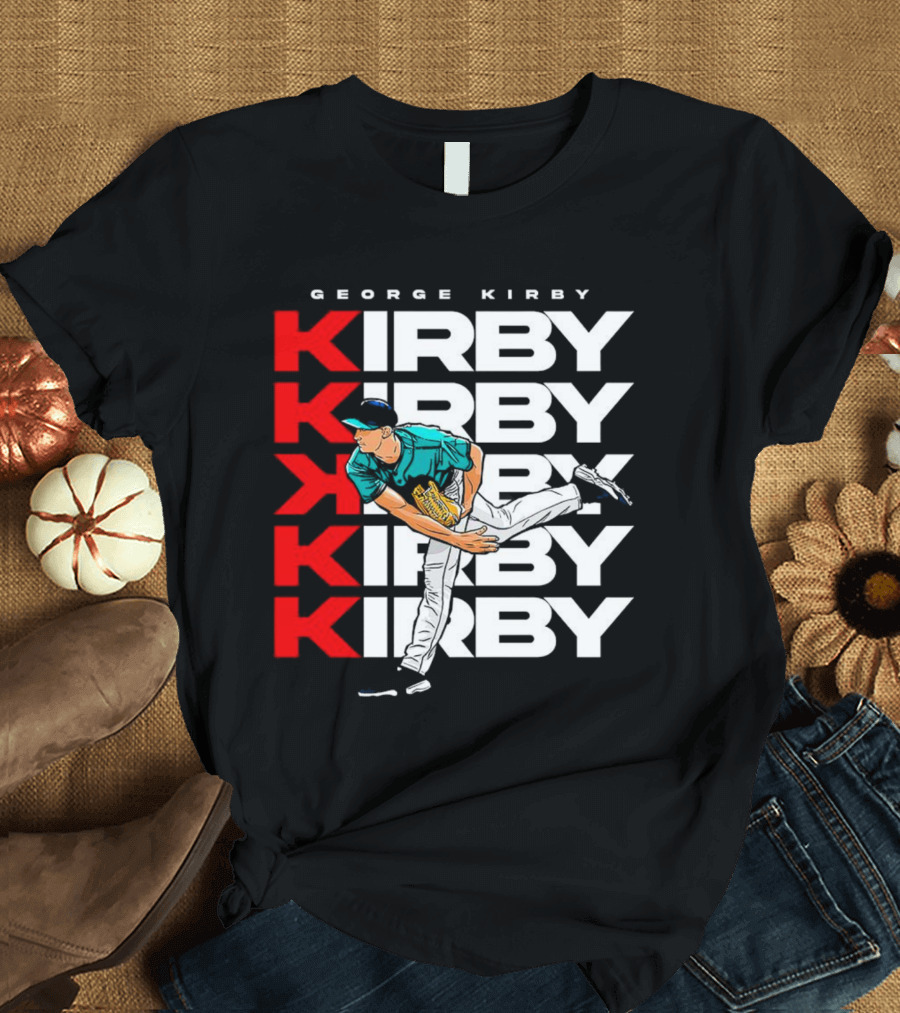 George Kirby Pitching Seattle Mariners K Strikeout T-Shirt